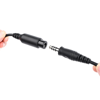 Casque audio tactique WADSN WZ225-BK de haute qualité avec câble, microphone anti-bruit, étanche et anti-boulochage, accessoires pour casque