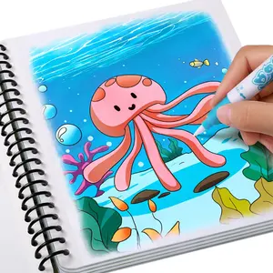 2024 panas pendidikan gambar anak air ajaib mewarnai graffiti doodle lukisan buku