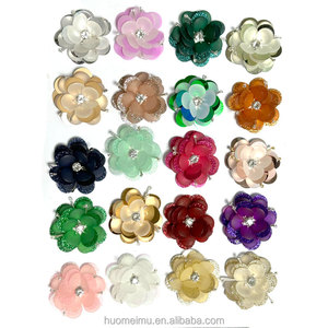 Hoa trang trí thủ công bằng kim tuyến, kích thước 4.6 đến 5cm, dùng cho quần áo, giày dép, mũ & túi xách, làm phụ kiện & đồ trang trí - Product Image 1