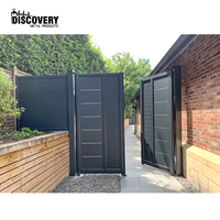 Puertas de puerta de metal de último diseño, sistemas de puerta de entrada de aluminio para exteriores automatizados, puerta batiente de control remoto