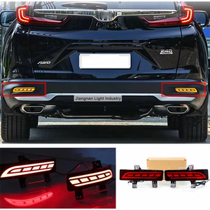 New <strong>Red</strong> <strong>LED</strong> Bumper Reflectors Fog Brake Tail Light Lamps Kit 12V for for 2015-2016 - Product Image 2