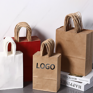 Bolsa de Papel Kraft Marrón Biodegradable con Diseño Personalizado, Logotipo Impreso, para Envasado de Alimentos, Regalos, Compras, Laminación y Manipulación - Product Image 1