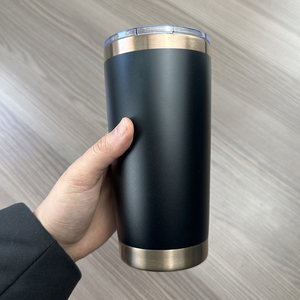 Vaso de Acero Inoxidable de 20 oz con Recubrimiento Dorado, <span class=keywords><strong>Taza</strong></span> con Borde Dorado, Diseño Personalizado, Grabado Láser, Vaso para Chocolates - Product Image 1