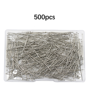 "Ceding" إبر خياطة معدنية طويلة الرأس مسطحة دبابيس مستقيمة لخياطة اللحف والحرف اليدوية دبابيس خياطة فولاذية متينة - Product Image 2