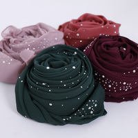 Vente en gros de foulards en mousseline de soie de haute qualité pour femmes, voiles de mode malaisienne, hijab, avec strass solides et broderie à chaud, style Dubaï