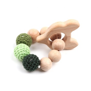 Animal Hêtre Bâton Crochet Fil Perle <span class=keywords><strong>Bracelet</strong></span> Hêtre Rond Perle Bébé Dents <span class=keywords><strong>Bracelet</strong></span> - Product Image 3