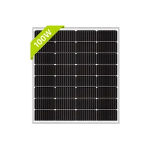 廉价单PERC太阳能光伏供应商100瓦120瓦太阳能电池板方形单晶聚太阳能电池板12v卡车家用船