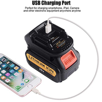 Adaptateur chargeur USB DM18M pour batteries Li-ion Dewalt 20V et Milwaukee 18V M18, compatible avec les outils Makita 18V, remplace BL1830