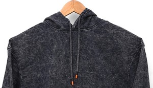 <b>Men's</b> Vintage Knitted Denim Hoodie Relaxed Fit Cotton Polyester Blend Casual Pullover Hooded <b>Sweatshirt</b> Wholesale - Product Image 3