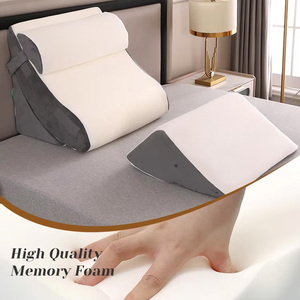 Orthopedic 4 PCS <strong>Bed</strong> Wedge Pillow Set Adjustable <strong>Memory</strong> <strong>Foam</strong> Triangle Pillow for Sleeping Acid Reflux Back Support Leg Elevation - Product Image 5