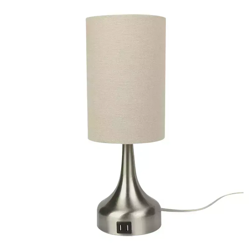 Fashion Modern Touch Control Table Lamp With USB Ports For Living Room Bedside Table Light Charging Lamps Factory Wholesale Lamp