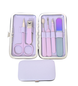 ชุดทำเล็บมือและเล็บเท้าสีม่วง18ชิ้นชุดดูแลเล็บดูแลส่วนบุคคลชุดเสริมสวยชุดแต่งเล็บ - Product Image 2