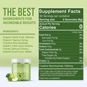 Venta al por mayor Oem Vegano Creatina Monohidrato Gomitas Preentrenamiento Proteína Vitamina Energía Suplemento Gomitas Para Hombres y Mujeres - Product Image 4