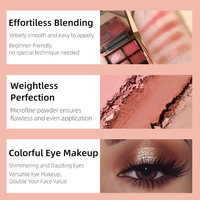 Palette de fards à paupières personnalisée avec logo, vente en gros, pigment lisse, poudre compacte, fini mat, satiné, scintillant, résistant à la transpiration