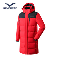 Parka longue d'hiver pour homme, imperméable, coupe-vent, épaisse et chaude, à capuche, col montant, motif élégant