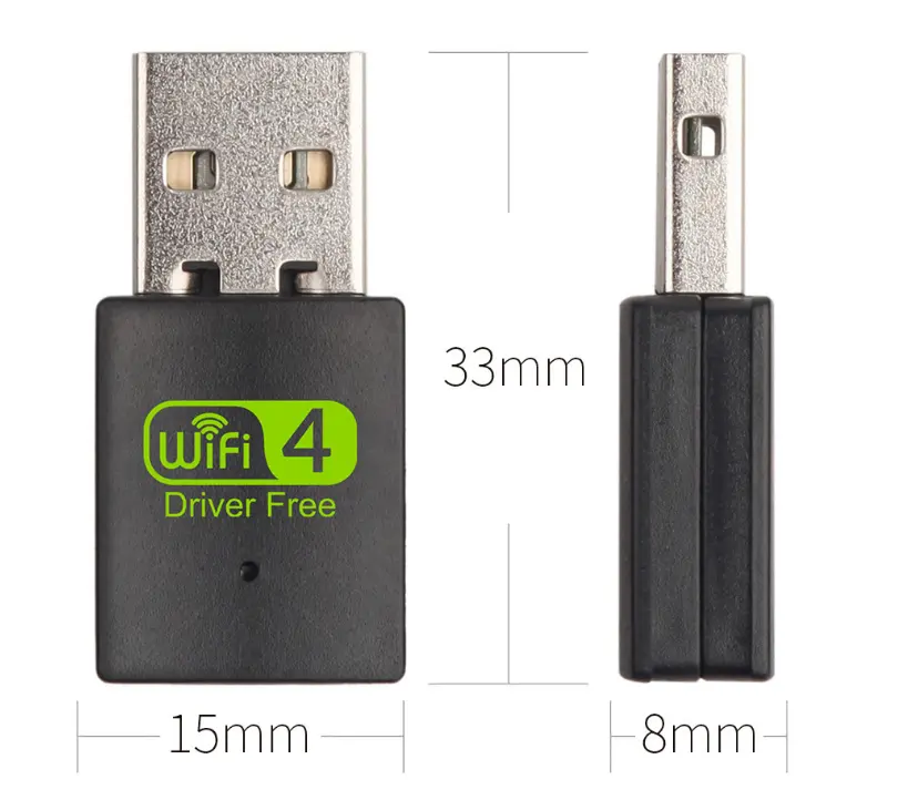 อะแดปเตอร์ USB Wifi ขนาดเล็ก300เมตร,ตัวรับสัญญาณ Wi-Fi USB ไร้สาย802.11n ดองเกิล USB Wifi รองรับระบบ Windows