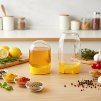 Bouteilles en plastique inversées et convertibles en gros pour ketchup, miel et sauce piquante, 300 ml avec bouchon à clapet