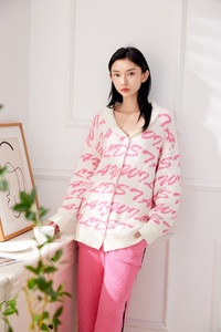 Ensemble de pyjama en molleton tricoté rose corail décontracté pour femmes, nouvelle arrivée 2026, personnalisé, doux, chaud, ample, <span class=keywords><strong>v</strong></span>êtements de détente pour l'hiver - Product Image 3