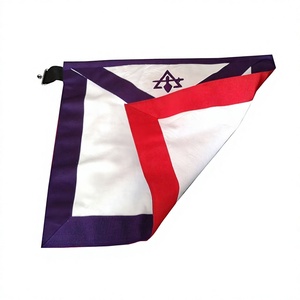 Delantal Reversible de piel de cordero, corrector críptico de York Rite y Arco Real - Product Image 1