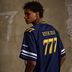 25/26 Original personalizado americano malla <span class=keywords><strong>de</strong></span> gran tamaño Vintage fútbol baloncesto Hockey béisbol carreras FÚTBOL Camisetas Jersey - Product Image 5