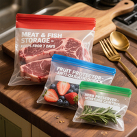 Sacs en PET Mylar personnalisés scellés sur 3 côtés, imprimés en héliogravure, de qualité alimentaire, pour la conservation des fruits, légumes, viandes et lait au réfrigérateur