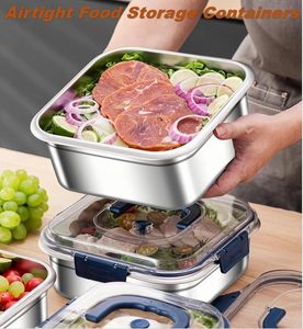 Microwave Safe Stainless Steel Bento <b>Box</b> Leak-Proof Square Tiffin <b>Lunch</b> <b>Box</b> <b>School</b> Newborns Metal <b>Lunch</b> <b>Box</b> Kids with Handle - Product Image 2