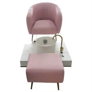 Fauteuil de pédicure de luxe rose sans plomberie pour salon de beauté, avec spa pour les pieds et massage relaxant, sans bac - Product Image 3