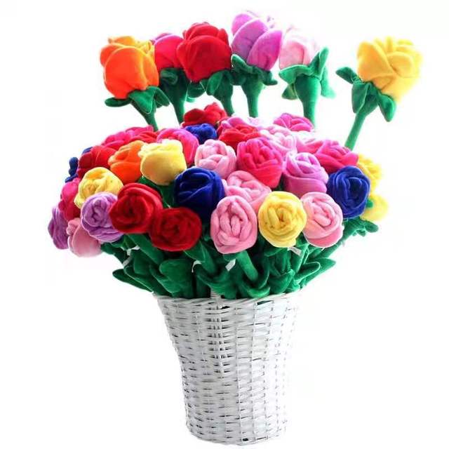 Factory Wholesale Rose Plush Toys Sunflower Curtain Buckles Curtain Flowers Valentine's Day Bouquets Birthday Wedding Gifts