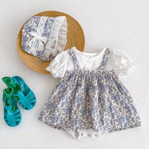 Vêtements d'automne pour bébé, collection Printemps-Été, Robe longue à manches longues style Princesse <span class=keywords><strong>Triangle</strong></span> Ha Yi pour bébé fille, Jupe à volants, Vêtements d'extérieur + chapeau - Product Image 2