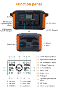 สถานีไฟฟ้าพกพา 2000w 110v 220v พาวเวอร์แบงค์ แบตเตอรี่ลิเธียมไอออน สถานีพลังงานแสงอาทิตย์แบบพกพา - Product Image 3