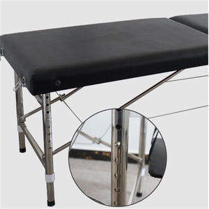 Tempat Tidur Pijat Lipat Stainless Steel dengan Fungsi Musik 180x60cm untuk Spa Salon Kecantikan Terapi Fisik - Product Image 5