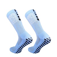 Chaussettes de football professionnelles respirantes personnalisées avec points en caoutchouc antidérapants, vente en gros en usine