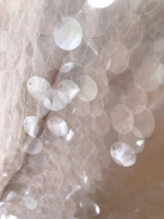 Dernières Tissus en Dentelle Haute Couture à Paillettes Transparentes Nude 18mm