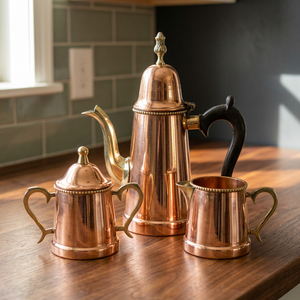 Solid Copper <b>Tea</b> <b>Pots</b> <b>Set</b> of 3 pcs - Product Image 2