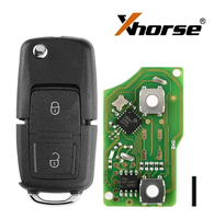 Clé télécommande universelle Xhorse série XK filaire 4 boutons ABS pour voiture, compatible VVDI Key Tool XKKF20EN XKMQB1EN XKB501EN XKB508EN XKB510EN