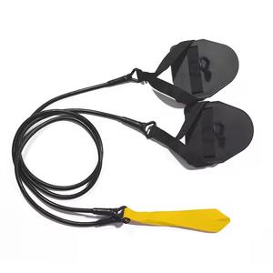 Entraîneur de natation, exerceur, bande d'entraînement des bras sur terre sèche, cordes d'étirement de natation avec <span class=keywords><strong>poignée</strong></span> en plastique, palmes de natation - Product Image 5