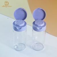 Contenants pour poudre pour bébé en plastique PET avec bouchon à vis, forme ronde, imprimés à l'écran, bouteilles de stockage de poudre de talc