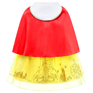 <span class=keywords><strong>Bambina</strong></span> Elsa bianco neve Costume da principessa vestito di compleanno a tema festa di Halloween Cosplay abiti con fiocco rosso fascia - Product Image 3