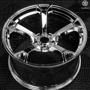 DWトリプルクローム銀鍛造ホイール19インチ5x114.3 350Z 370ZインフィニティG35 G37 Q50 Q60の新しい5年間保証 - Product Image 2