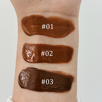 Meilleures ventes 3 couleurs Contour Long Wear Waterproof Matte Natural Skin Friendly Dark Foundation for Dark