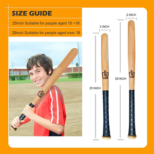 Bate <span class=keywords><strong>de</strong></span> Béisbol <span class=keywords><strong>de</strong></span> <span class=keywords><strong>Madera</strong></span> <span class=keywords><strong>de</strong></span> Arce/Arce Rojo/Haya Personalizado con Color e Impresión Promocional Listy Duosun, 18-22 Pulgadas - Product Image 3