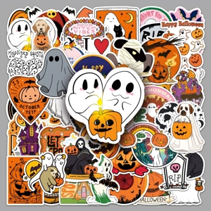 Pegatinas Divertidas de Halloween con Memes, Pegatinas de Calabaza Fantasma de Dibujos Animados para Botellas de Agua, Computadoras Portátiles y Recuerdos de Fiesta - Product Image 5