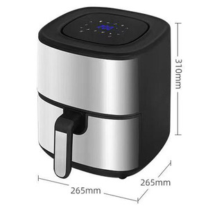 Freidora de Aire de Gran Capacidad de 6L, Freidora de Acero Inoxidable, Freidora de Aire Inteligente Multifuncional con Pantalla Táctil, Freidora de Aire de Doble Cesta - Product Image 3