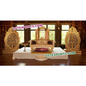 Panneau de fond ovale moderne Jali panneaux de fibre de mariage indien de scène fabricant et exportateur de scène de mariage indien aux États-Unis - Product Image 1