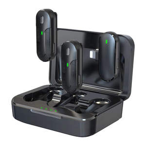 Microphone sans fil miniature à double cravate pour iPhone iPad - pour l'<span class=keywords><strong>enregistrement</strong></span> vidéo, les interviews, les podcasts <span class=keywords><strong>sur</strong></span> <span class=keywords><strong>Youtube</strong></span> - Product Image 2