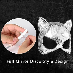 Toptan Rhinestone aynalı parti maskeleri cadılar bayramı maskeli festivali için tam veya yarım yüz seçenekleri - Product Image 2