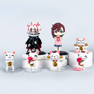 Set di Figurine Anime Giapponesi DAN DA DANG, Gatto Portafortuna, Personaggi Cartoon in PVC, Mini Action Figure - Product Image 4