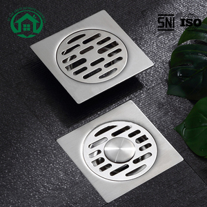 Pano.V Modern Style 4 Inch Chrome Plated Stainless Steel Square Shower <b>Drain</b> with Anti-Corrosion for Hotel <b>Bathroom</b> Floor - Product Image 1