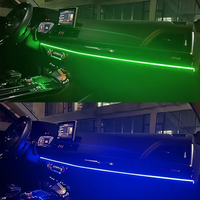 Coloré LED intérieur de voiture application cachée télécommande atmosphère lampe USB rvb voiture lumière ambiante bande acrylique tableau de bord lumière