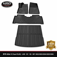 Tapis de voiture 3D TPE Premium NRD TECH pour BYD Atto 3 Yuan Plus EV LHD 5 places |   Tapis de chargement imperméable, inodore, antidérapant et écologique